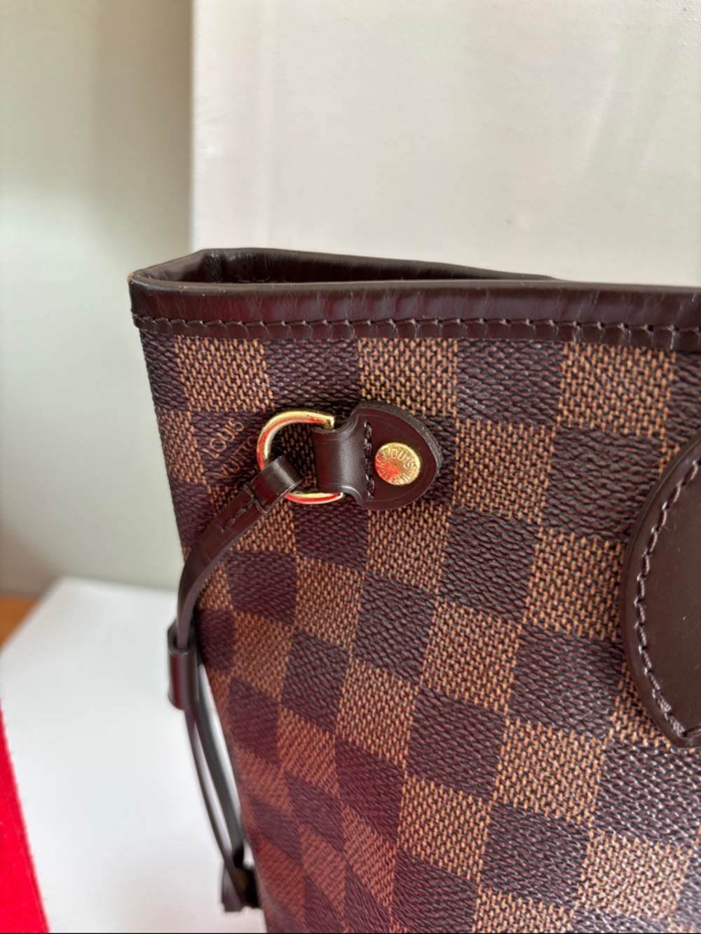 Louis Vuitton Brown Checkered Canvas Tote - Picture 9 of 16